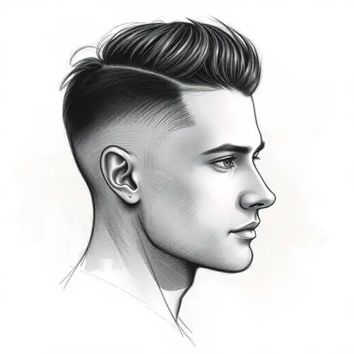 A stylish side profile of a man with a modern, textured MEN HAIRSTYLES UNDERCUT and a faded undercut, showcasing a clean and contemporary look.