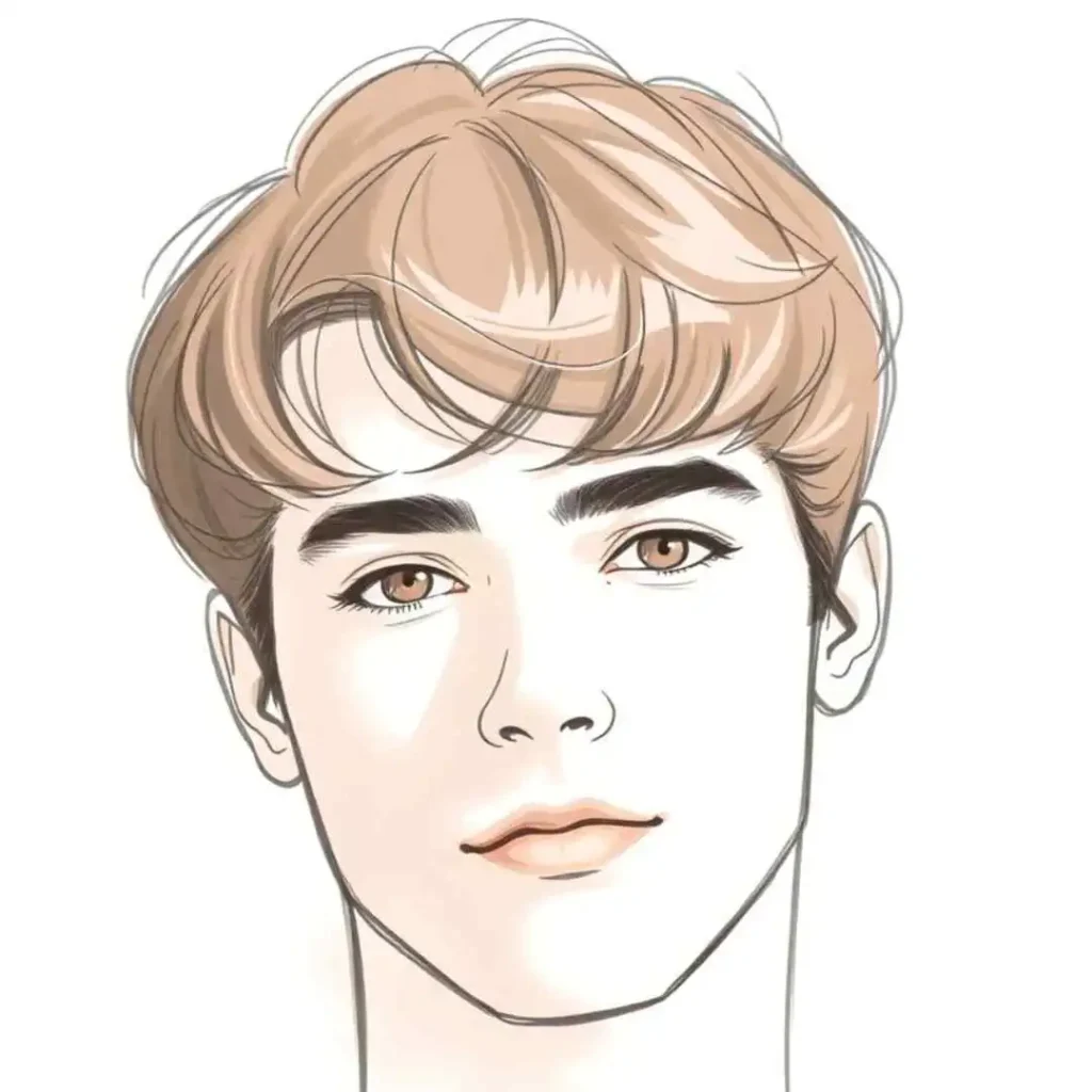 a young man's face