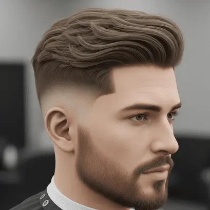 Men’s Medium Length Hairstyle 4 A close-up of a men's medium length hairstyle featuring