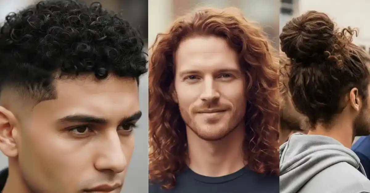 A collage of young men hairstyles straight hair featuring various cuts and styles, including long, short, slicked back, and braided looks.