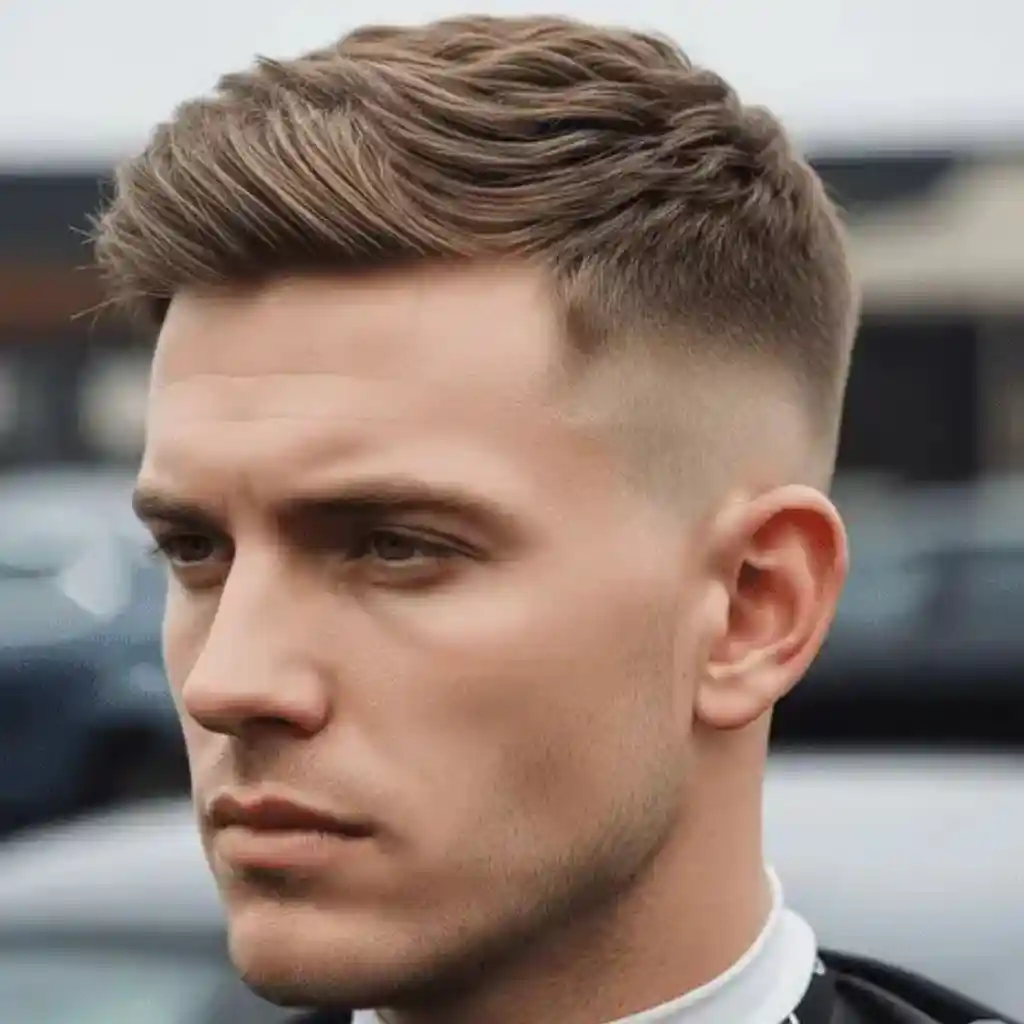 Trendy 16 Men Hairstyles Long Face 8 A stylish, textured haircut with a faded side, showcasing modern barbering techniques and a trendy look—perfect for men hairstyles long face types.