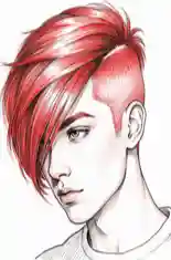 Eye-Catching Mens Red Hair Hairstyles 3 A man with striking red hair styled in an Undercut with Long Bangs