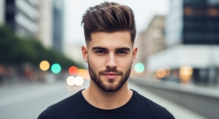 Front-Combed Faux Hawk Haircut For Men