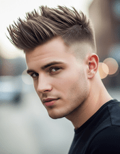 A man with a soft shag hairstyle