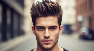 Flicked Faux Hawk Haircut For Men