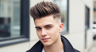 Funky Texture Faux Hawk Haircut For Men