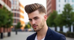 Faux Hawk Pompadour Haircut For Men