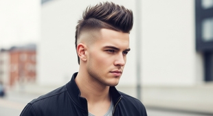 Action-Front Faux Hawk Haircut For Men
