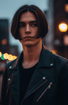 young man with a Blunt Bob or Heavy Layers hairstyle