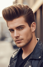 young man with a High-Volume Pompadour hairstyle