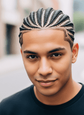 young man with a Tight Micro-Braids hairstyle