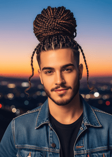 young man with a Reverse Mohawk hairstyle