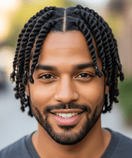 27 Best Protective Hairstyles for Men- On-trend and Comfortable 5 A man with a beard and dreadlocks smiles, representing a stylish protective hairstyle for men
